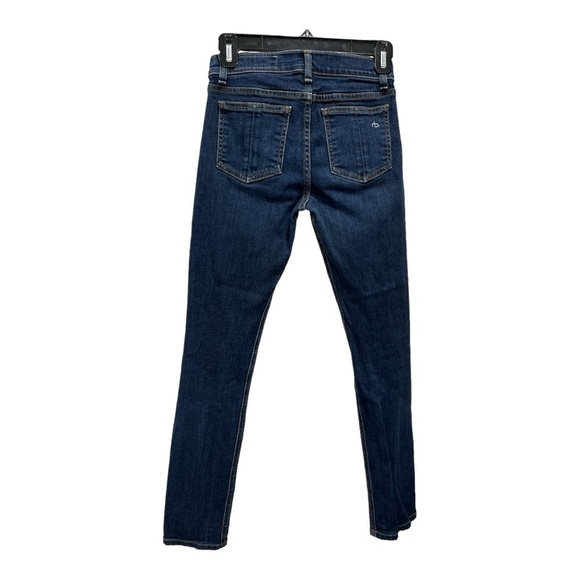 RAG & BONE Heritage Indigo Denim High-Rise Slim Fit Ankle Skinny Jeans size 24 - Picture 5 of 13